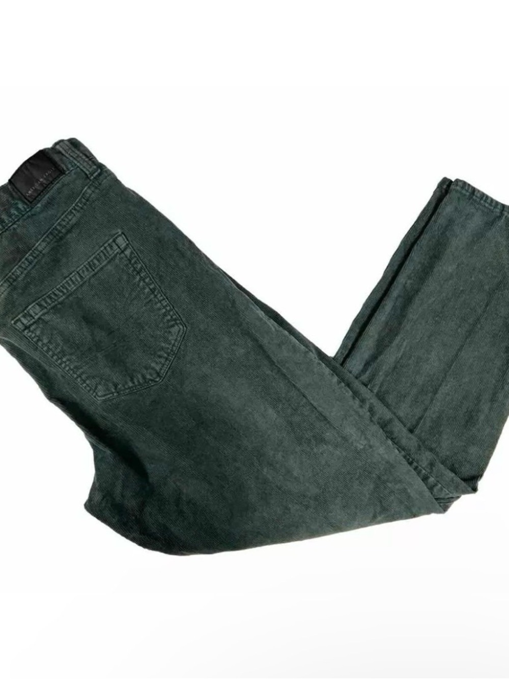Women’s American Eagle Super Stretch Green Corduroy Mom Jeans Size 10 Regular - Picture 1 of 6